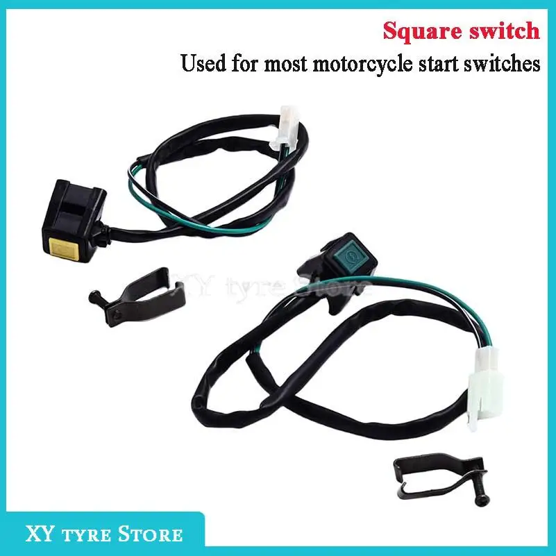 Motorcycle square button ignition switch for 50cc/70cc/90cc/110cc/125cc/140cc/150cc off-road small motorcycles