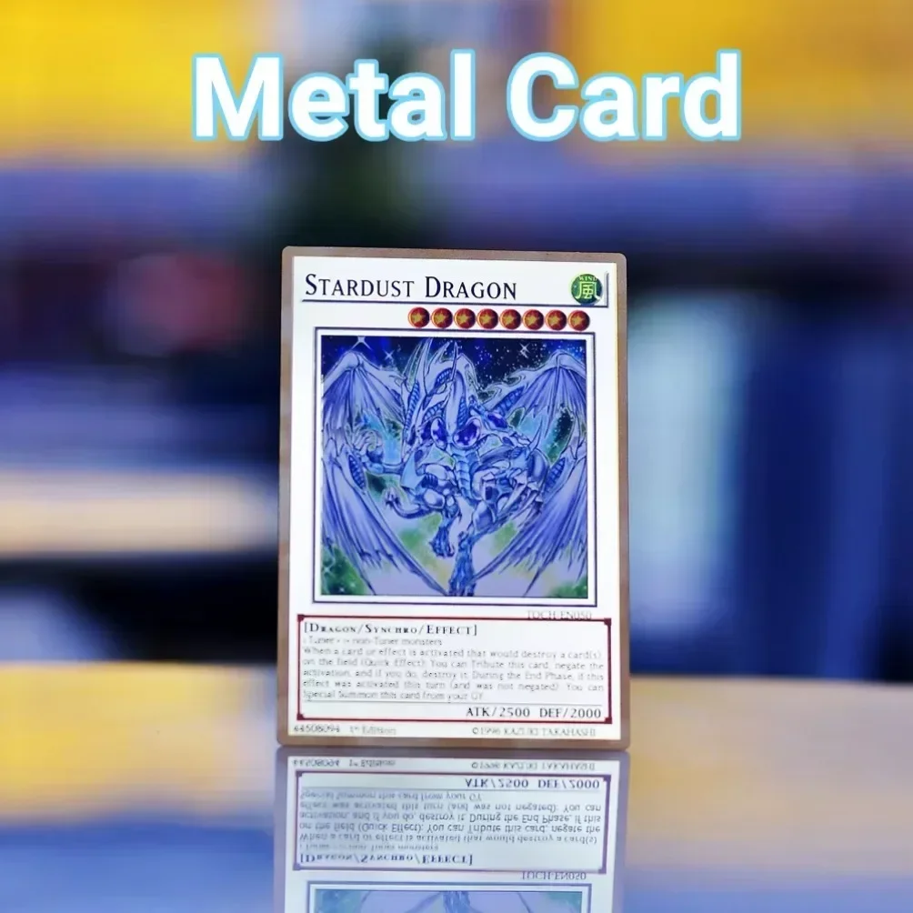 Metal Yugioh Cards Golden Iron Yu Gi Oh Card Dark Magician Girl Blue Eyes White Dragon Obelisk Slifer Ra Anime Games Cartas Toys