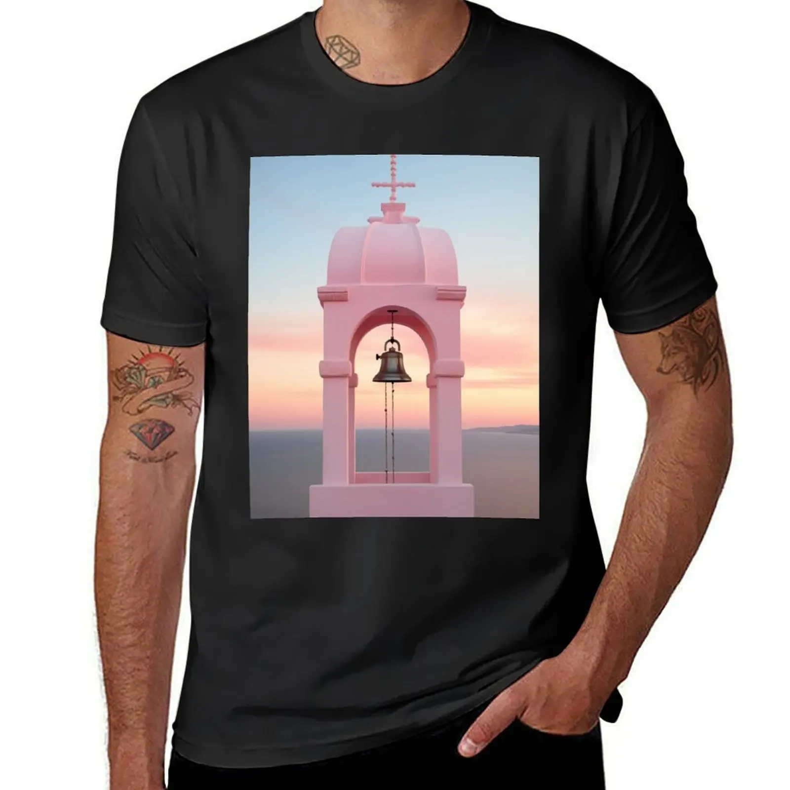 

Church Bell - Inverted Cross T-Shirt korean fashion boys animal print hippie clothes quick drying heavy weight t shirts for men