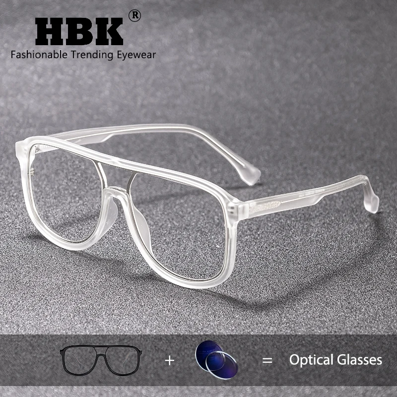 

HBK Simple Men 1.56 Refractive Index Reading Optical Glasses Classic Square Frame Women Daily Anti Blue Light Computer Glasses