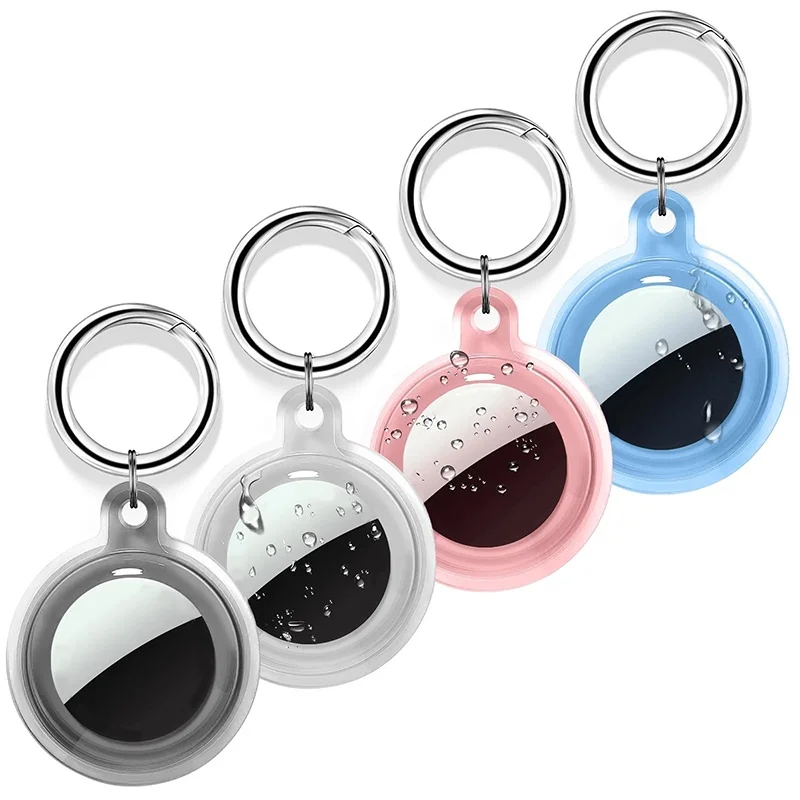 IPX8 Waterproof Cover For Airtag Apple Airtags With Keychain AirTag Case Luggage Cat Dog Collar Keys For AirTag Transparent Case