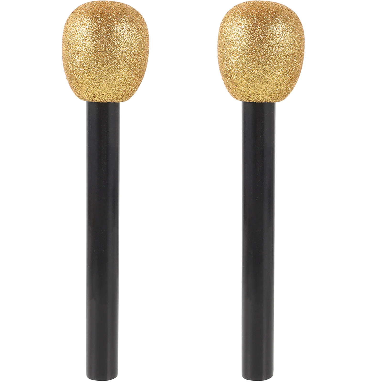 

2 Pcs Simulation Microphone Toddler Retro Decor Props Fake Models Wireless Microphones for Kids Party Dress