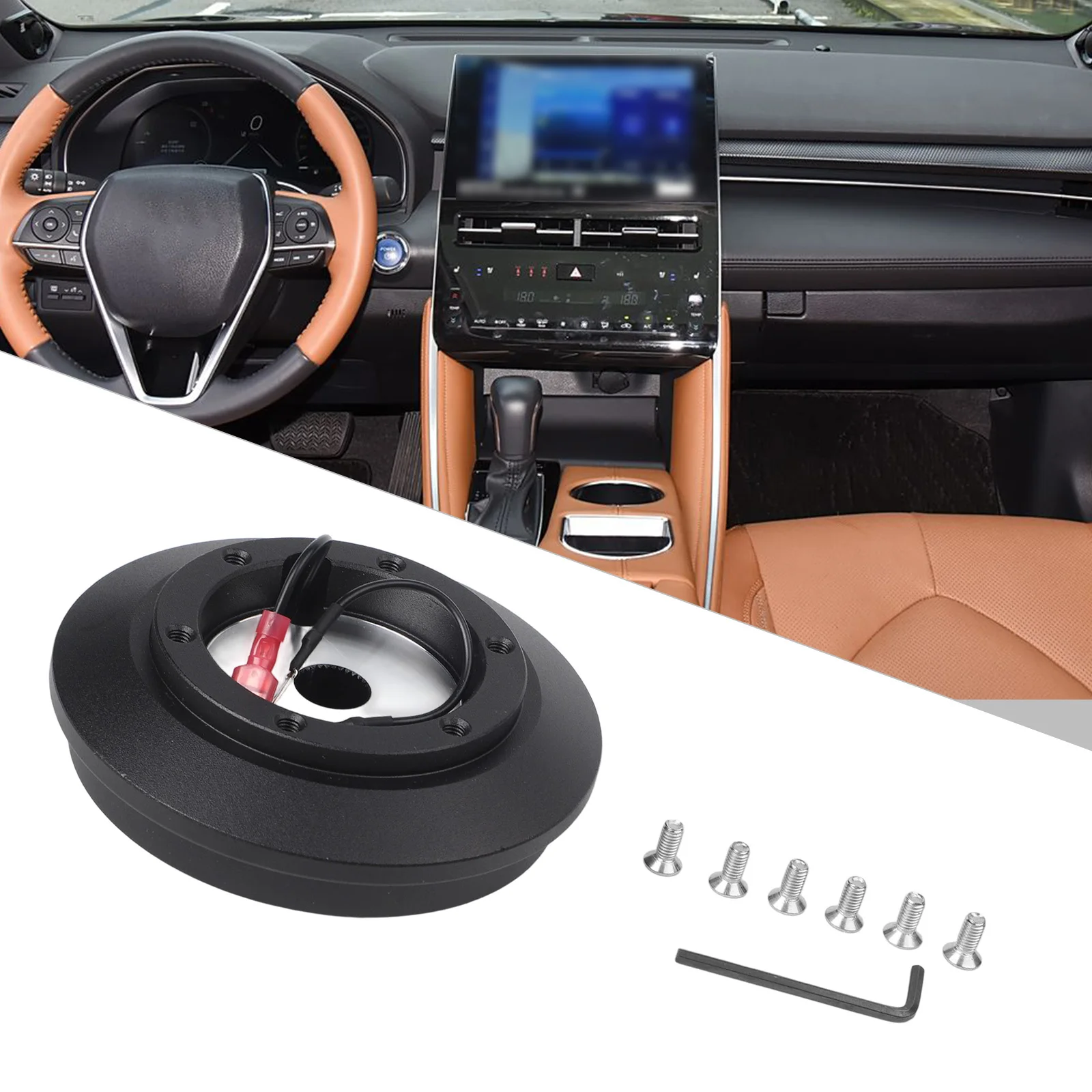 

Aluminum Hub Adapter Short Hub Kit DIY Installation Kit Direct Steering Connection Durability And Reliability For Toyota Models