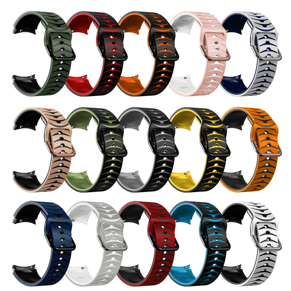 Bracelets en Silicone pour Samsung Watch 7 6 5 pro, 44mm 40mm 45mm, FE Sport, sans espaces, pour Galaxy Watch 6 Classic 43mm 47mm
