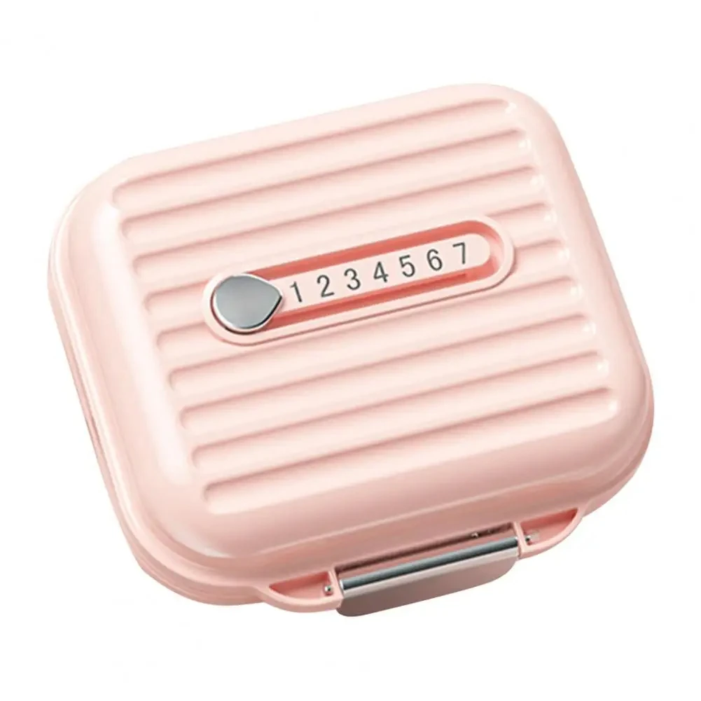 Pill Storage Box Medicine Storage Box Compact Weekly Pill Box with Lock Design Suitable for Outdoor Travel Multi-purpose