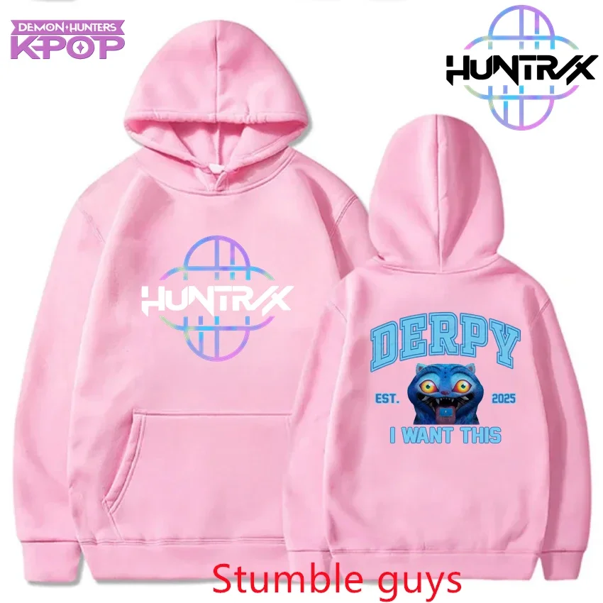 الرجال النساء Kpop شيطان الصيادين هوديي الخريف الشتاء الكرتون أنيمي الدافئة العصرية ملابس رياضية البلوز