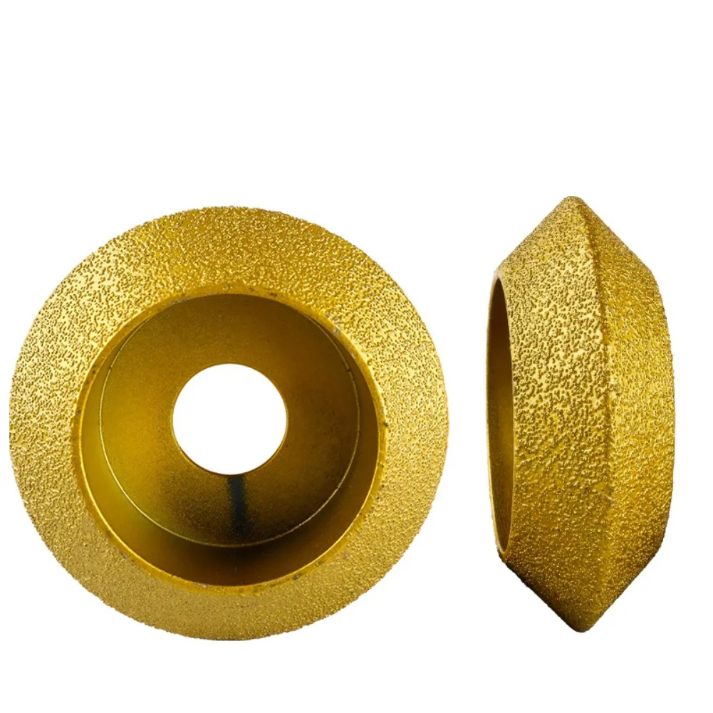 Diamond V Shape Grinding Disc 3inch 75mm Dry Vacuum Brazed for Marble Granite Quartz Artificial Stone and Glass