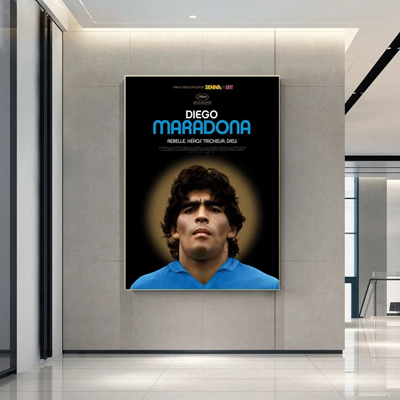 HighQuality Wall Art Canvas Painting  Ball King Maradona for Home Bar Cafe Hotel Decoration  Nordic Style Poster for Room Decor