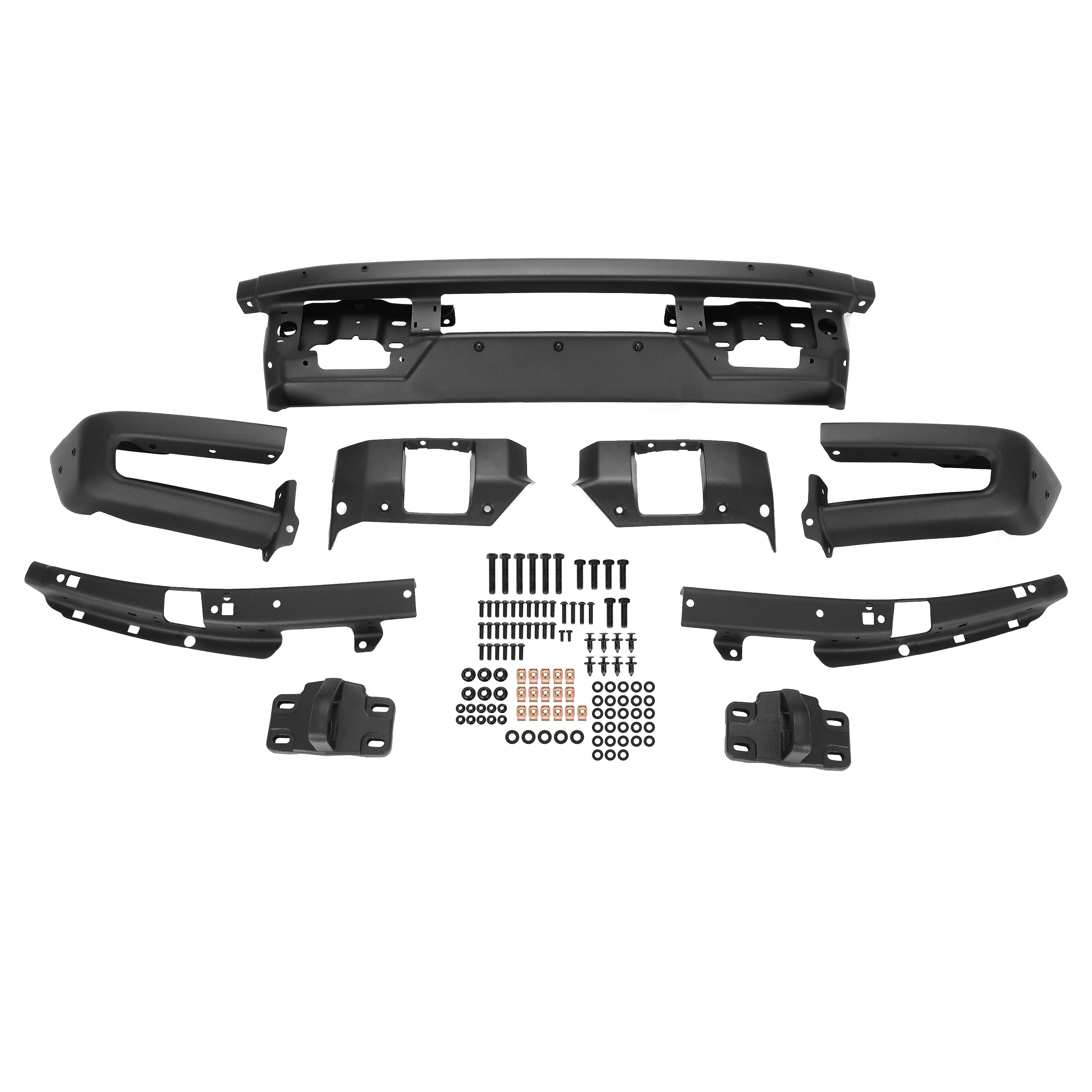 

Front Bumper W/D-ring Mounts Fit For Ford Bronco 2021 2022 2023 Off-Road Full Width