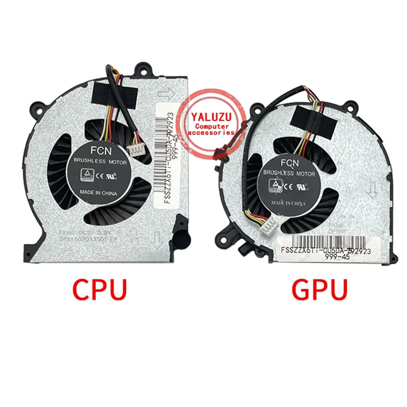 แล็ปท็อปใหม่ CPU GPU Cooling พัดลมสําหรับ Hasee ZX6 CT5A2/CT5H2/CT5H3/CP5DC/CP5S/CP5S1/CP5T/CP5T1/CU5DA/CU5DS NB50 NB50TL