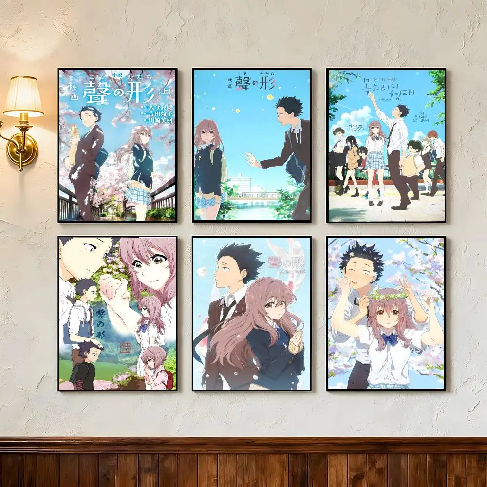 Anime A Silent Voice Poster Wall Art Poster Prints Home Wall Decor Gift for Living Room, Bedroom Bar & Parlor