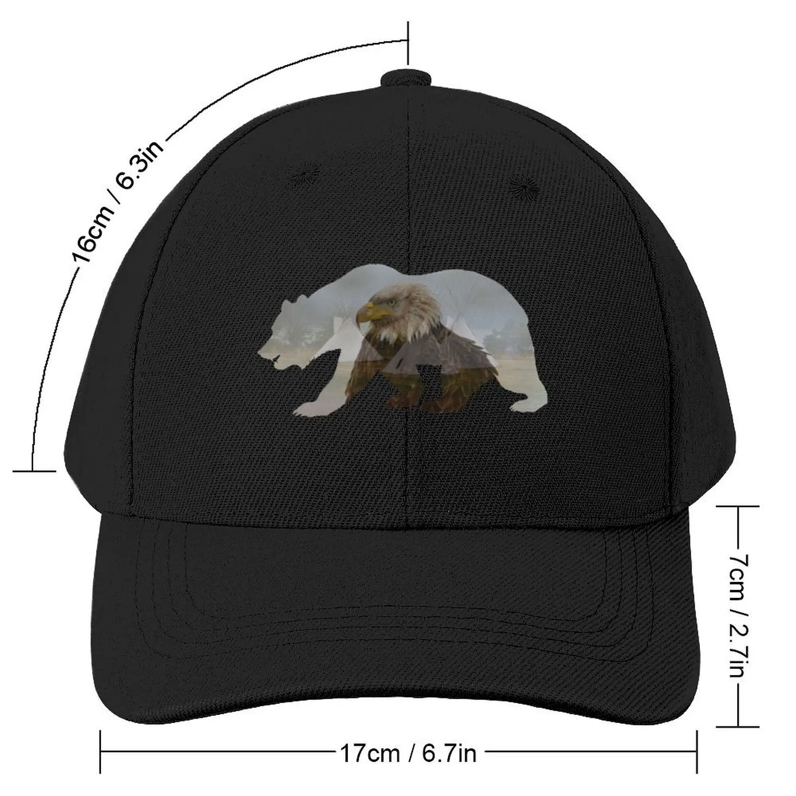 The Grizzly, Eagle and Lodges Baseball Cap Streetwear Sun Cap Women's Hats For The Sun Men's