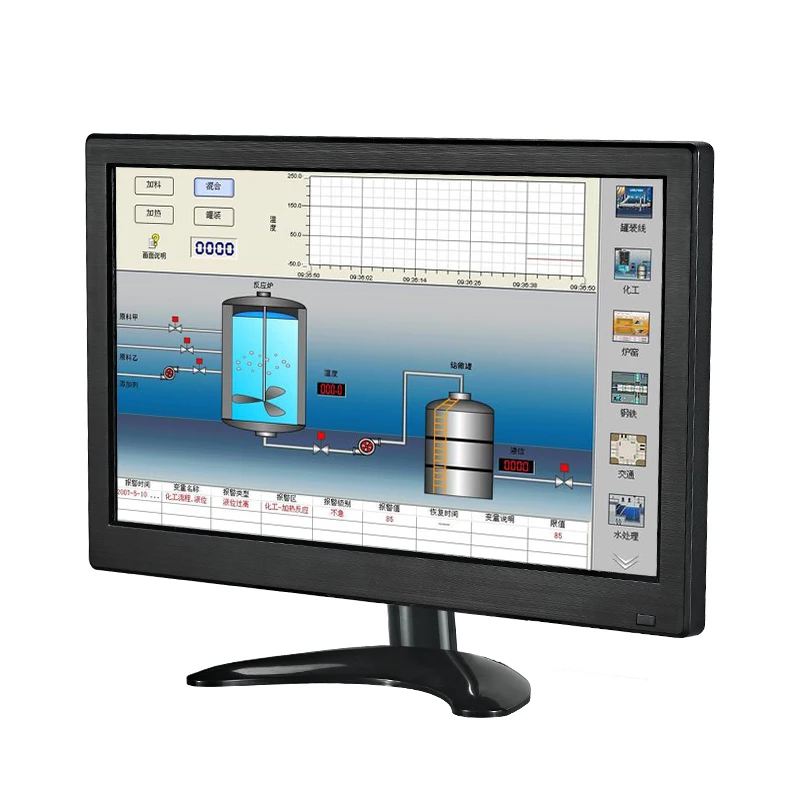 Imagem -02 - Anmite-industrial Desktop Monitor com Entrada Hdmi Vga para Segurança Cctv Tft Lcd Display 16:10 Widescreen 10.1