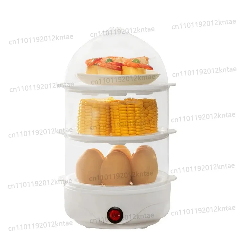 Semicircular Egg Cooker Multi-Layer Electric Steamer Low Power Automatic Household Dormitory Steam Heating Made of Plastic