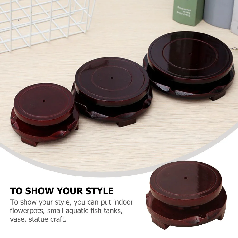 

Rotatable Wood Display Stand Sturdy Table Wooden Riser Mini Bonsai Pot Holder Home Decor Craft Wood Base Desk Storage Holder