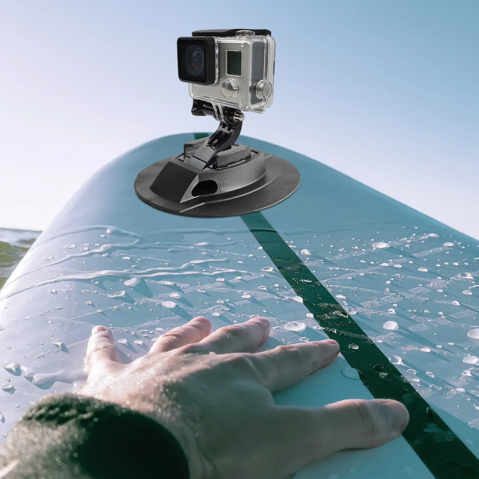 Paddleboard Camera Mount Base Lightweight Portable Surfboard Action Camera Mount Bracket Rustproof Wear Resistant for Outdoor