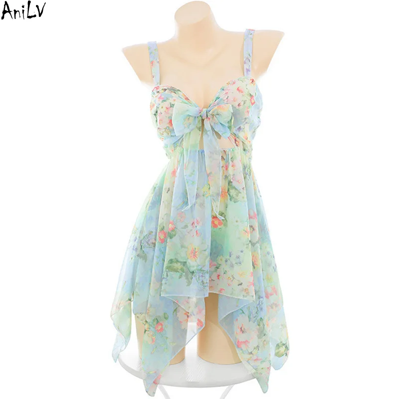 

AniLV Anime Girl Summer Beach Dress Swimsuit Women Outfits Cosplay Costumes