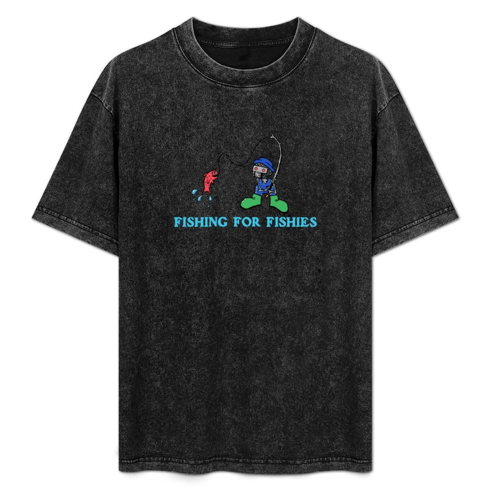 Han Tyumi Fishing for Fishies T-Shirt basketball graphic tees plus size clothes heavyweight t shirts for men