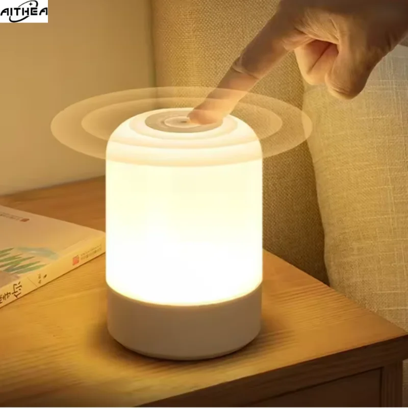 AITHEA Led Night Lights Bedside Dimmable Charging Night Lamps Bedroom Bedside Lighting Decoration Touch Led Reading Table Lamp