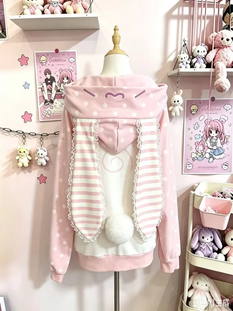 일본 빈티지 고딕 스타일의 고양이 귀가 달린 후드 코트 - Vintage Zip Hoodie 리뷰 및 가격