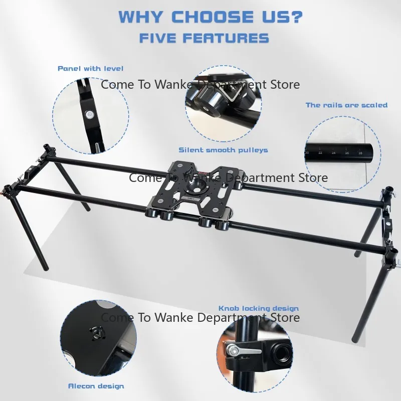 Professional New Design Camera Slider Rail Set Delu-xe Track Kit Portable Dolly System for Video Shoot