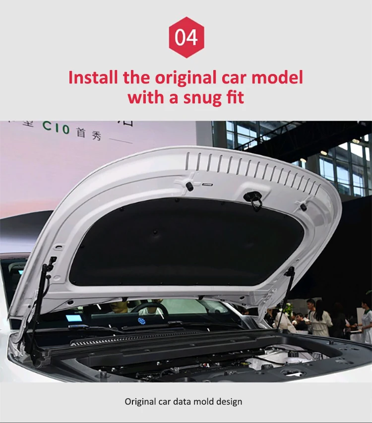 For VW Volkswagen Touran 1T MK1 2003~2015 Car Engine Hood Soundproof Pads Noise Reduction Heat Insulation Mats Car Accessories view 6