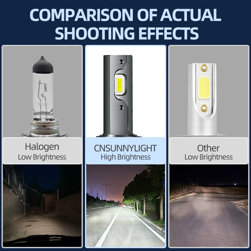 حياة طويلة K6C LED قوية H1 H7 H4 H11 H8 9005 9006 9012 HB3 HB4 HIR2 880/H27 4300K 6000K 110W/2 قطعة لأضواء المصباح الأمامي للسيارة