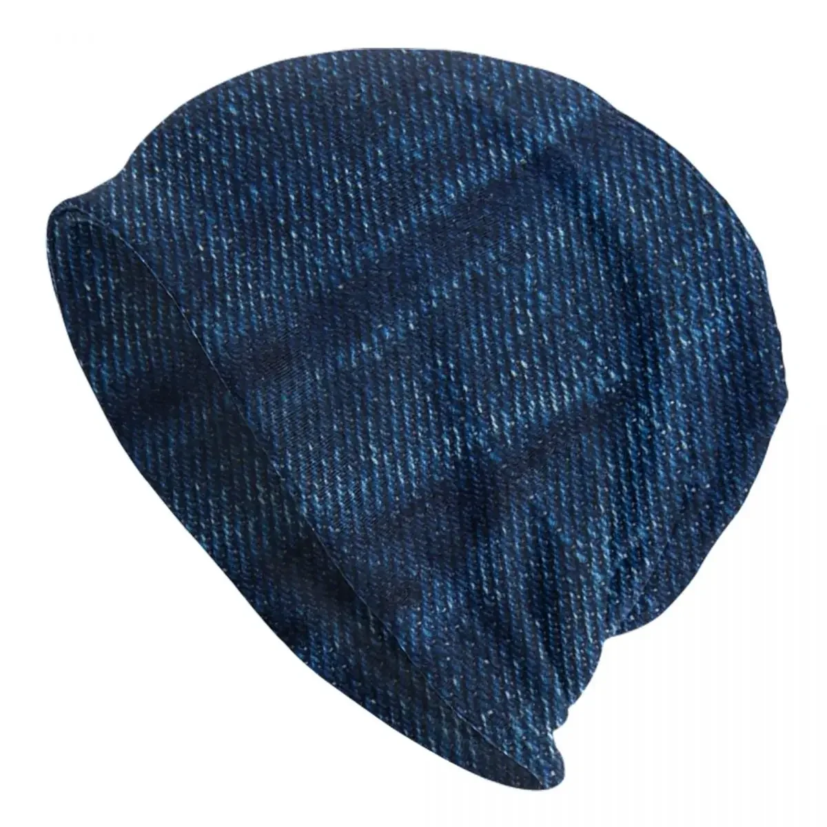 Creased Dark Blue Cap Pattern Goth Adult Outdoor Skullies Beanies Hats Spring Warm Dual-use Bonnet Knitting Hats