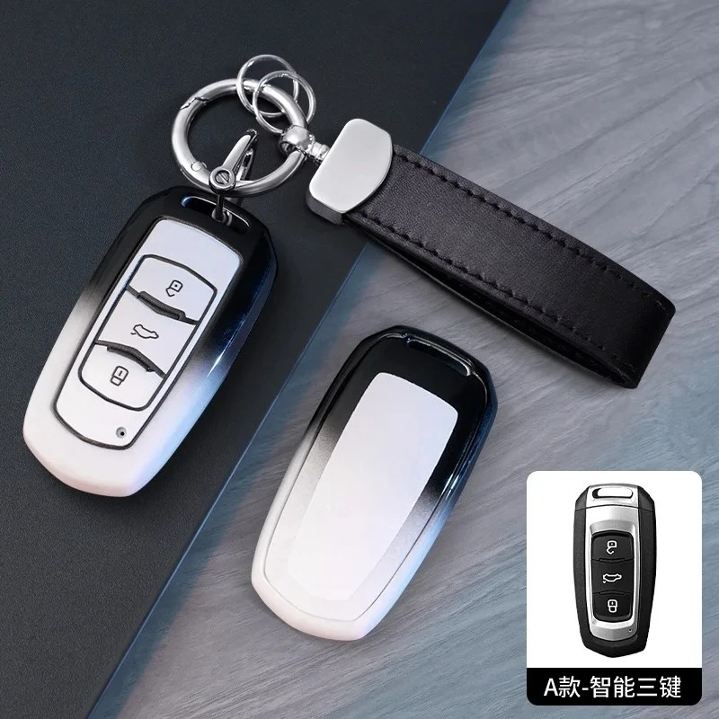 Чехол для автомобильного ключа из ТПУ для Geely Emgrand 7, GX3, Atlas, GS, NL3, Gili Emgrand 7, EX7, GT, GC9, брелок-ключница, аксессуары для интерьера