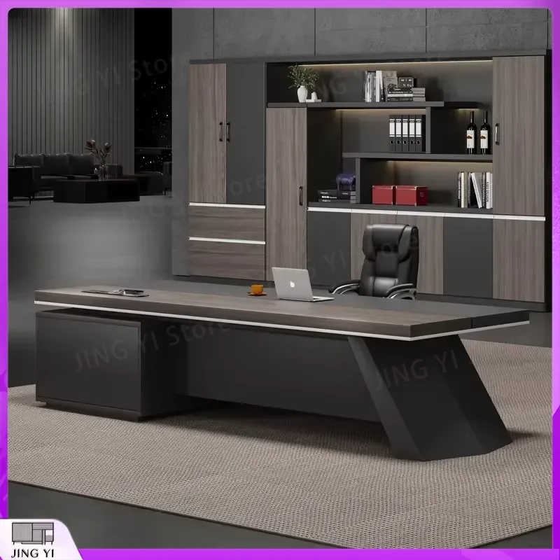 Modern Large Single Office Desk for President Manager Workstation Ergonomic Executive Desk with Cable Management OEM Desk