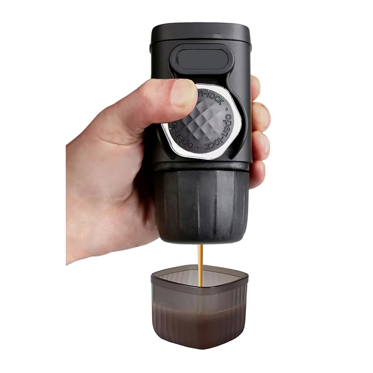 

JLMC Portable Espresso Coffee Maker, Hand-Pressed Capsule Machine for Outdoor and Home Use, Compact Italian Espresso Maker