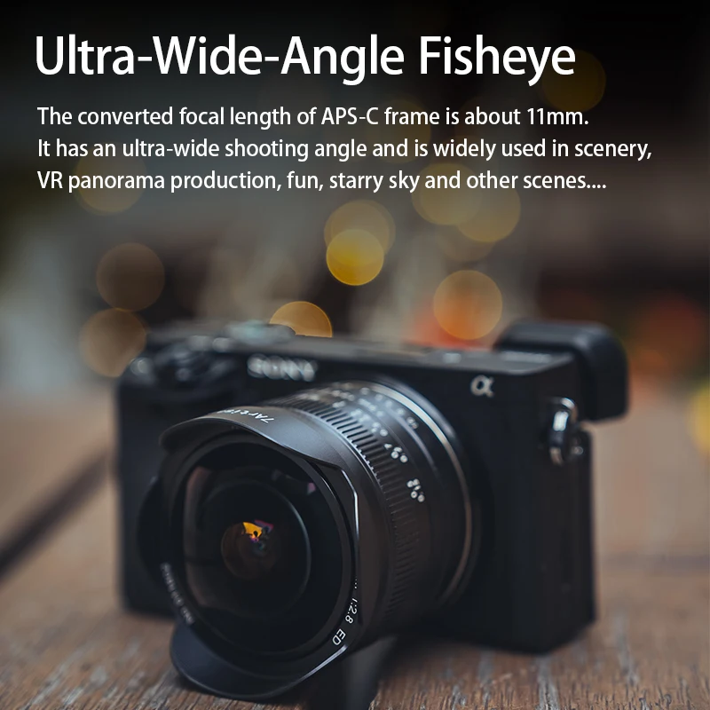 7artisans APS-C 7,5mm F2.8 II lente Manual ojo de pez Ultra gran angular para Sony E FujiXF Nikon Z Micro M4/3 Canon EOS-M M50 Canon RF