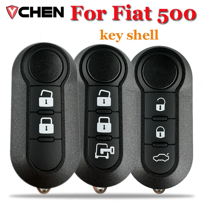 Car Key Remote Control Shell Blank Case Housing Fob Keyless SIP22 Blade Good Quality For Fiat 500 Panda Punto Bravo 3 Buttons