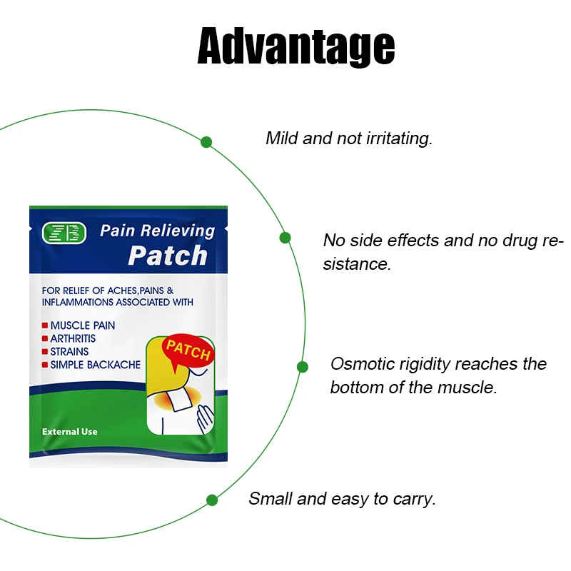 Pain Relief Salonpas Patch Herbal Medical Plaster for Sore Muscles Menthol Self Adhesive Menthol Pain Stickers Health Care