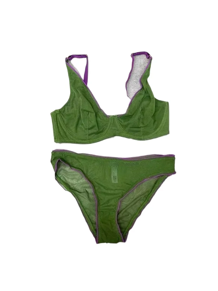 KUCLUT FrenchSummer Bra - Sexy Euro Color-Block Lingerie | Slim Push-Up Lift & Anti-Sag Support | Anti-Sag Comfort Fit Underwear