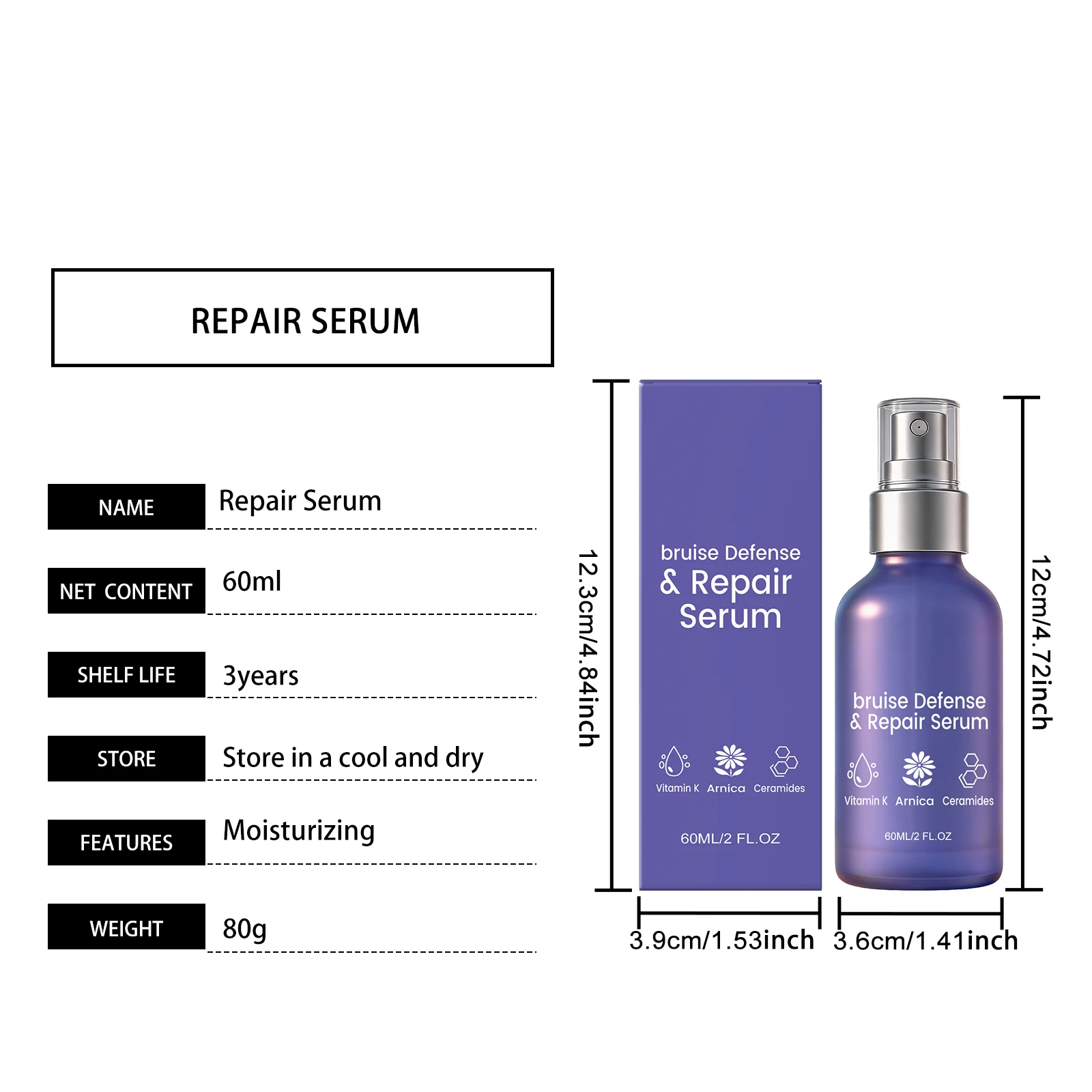 Arnika-Serum-Spray zur Linderung von Prellungen und Verletzungen, Reduziert Rötungen und Schwellungen, Verbessert Pigmentierung, Schnell Einziehendes Körperserum – Detail 10