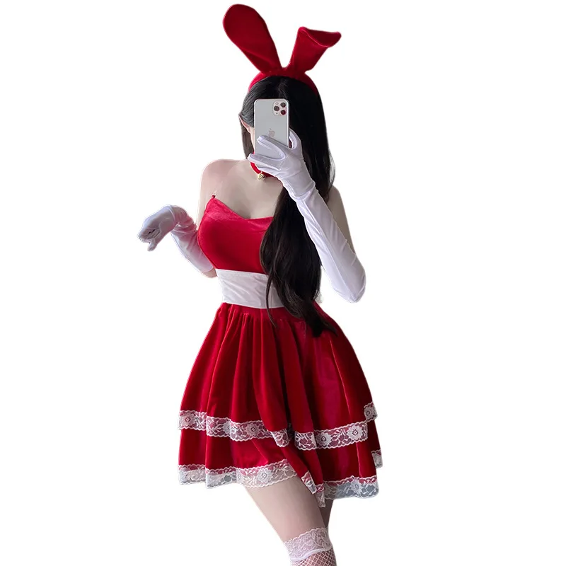 Seksowny aksamitny kostium na Halloween, uwodzicielski strój królowej balu, ubrania sceniczne Cisas, strój na występ S8.