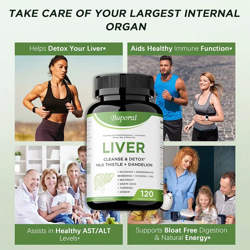 دعم إزالة السموم وإصلاحها لتنظيف الكبد - مكملات عشبية لدعم وظيفة الكبد الصحي، والإصلاح الطبيعي، وزيادة الراحة #6