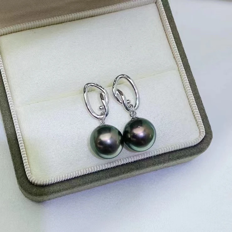 Wholesale 925 Sterling Silver Earrings Mount Findings Settings Base Mounting Parts Accessory for 8-12mm Pearls