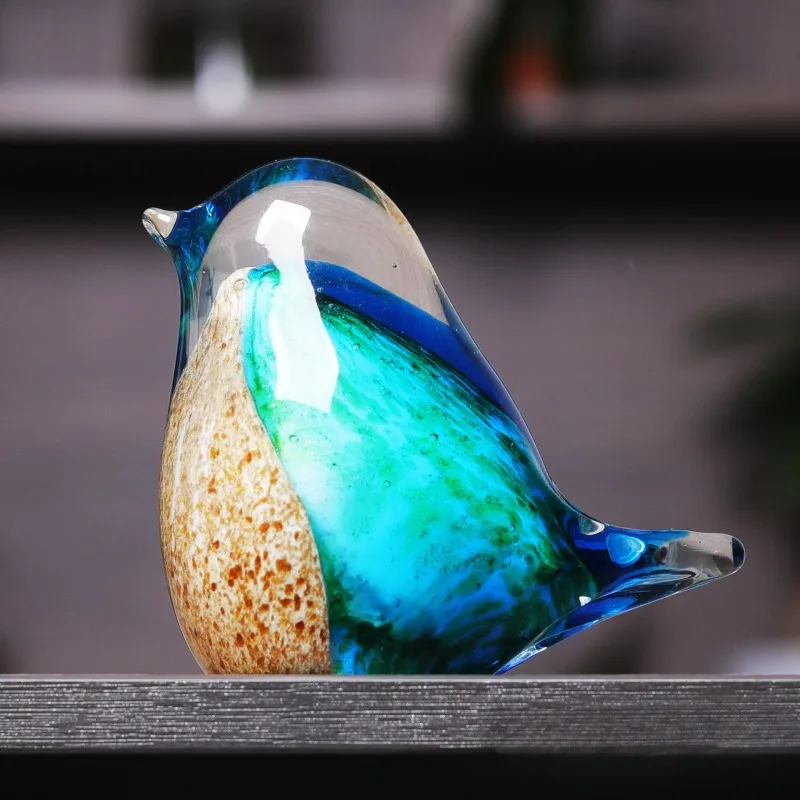 Crystal Glass Bird Animal Sculpture, Decorative Figurine, Room Decoration, Interior Decoration Ornament, Home Gift