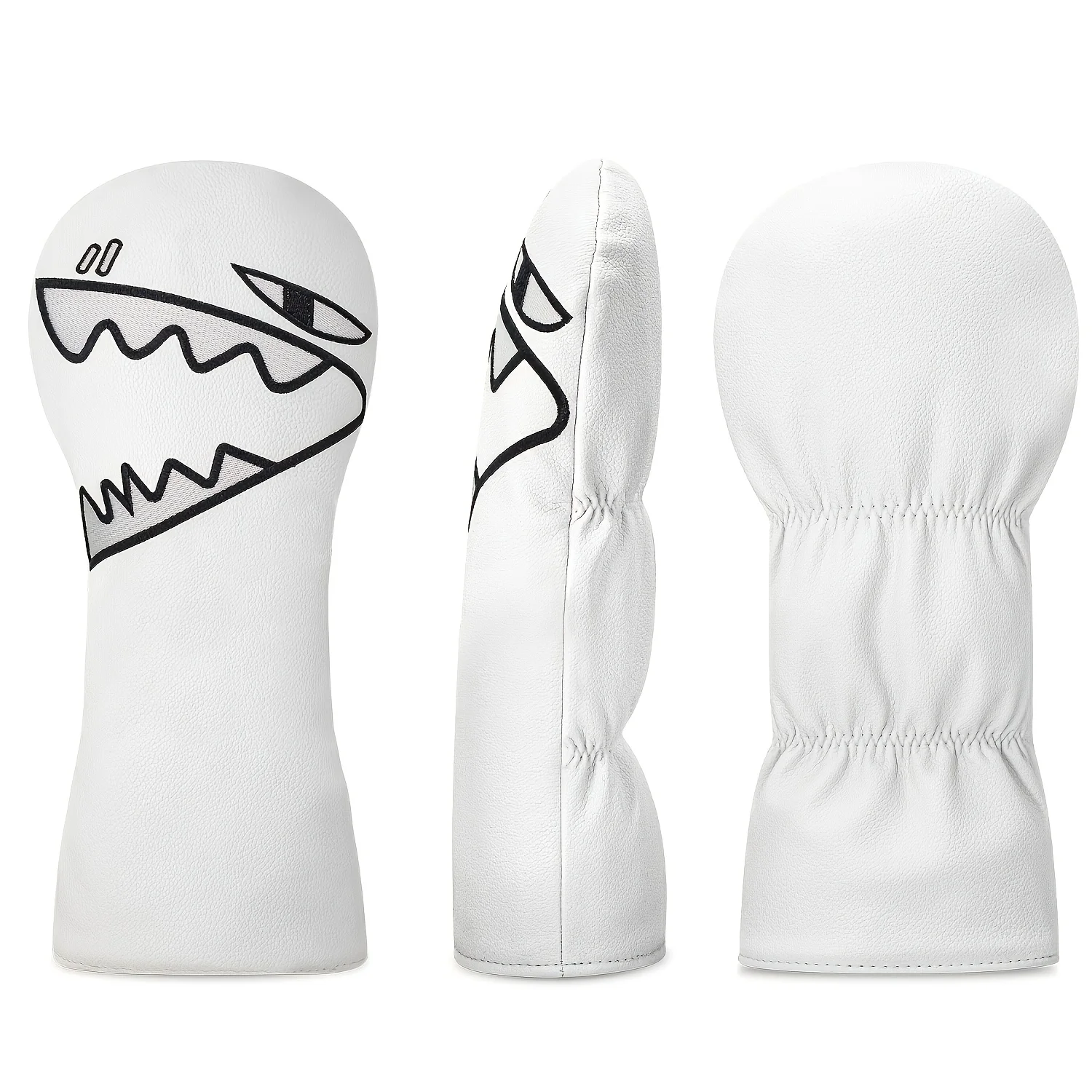 1pc/4pcs Driver, Fairway, Hybrids Headcover - Shark Design Style Golf Club Cover Suitable for Male and Female view 3