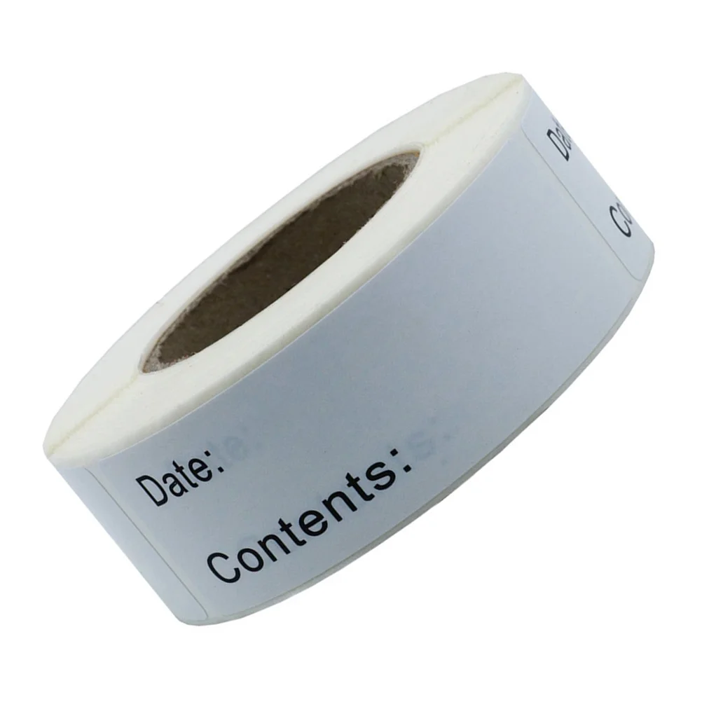 1 rollo de pegatinas de fecha de registro en inglés, autoadhesivas ecológicas, índice de notas de identificación clasificada DIY para enseñanza de manualidades