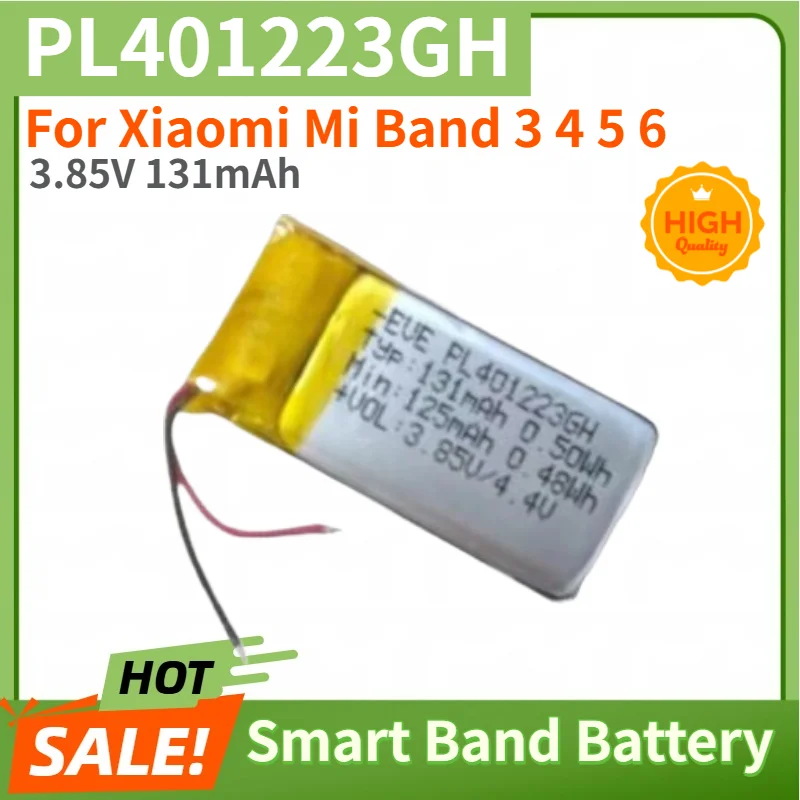 PL401223GH Battery For Xiaomi Mi Band 3 4 5 6 Smart Band High Quality Replacement Battery 3.85V 131mAh