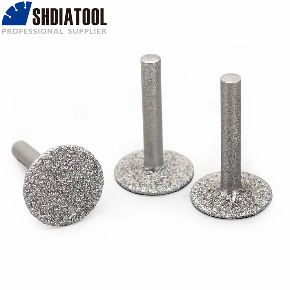 DIATOOL 3pcs/pk Dia 25mm Vacuum Brazed Diamond Discs With 6mm Shank Multi Purpose Mini Coated Saw Blade Cutting Carving Grinding