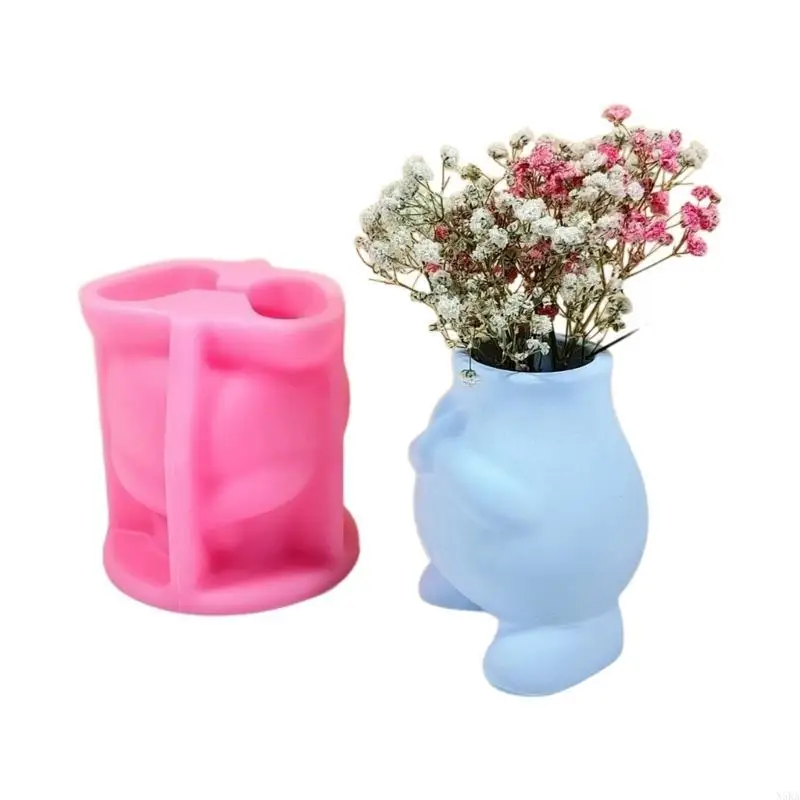 

N5KA Hand Postures Vase Silicone Mold Handmade Concrete Cement Gypsum Mold Home Decors