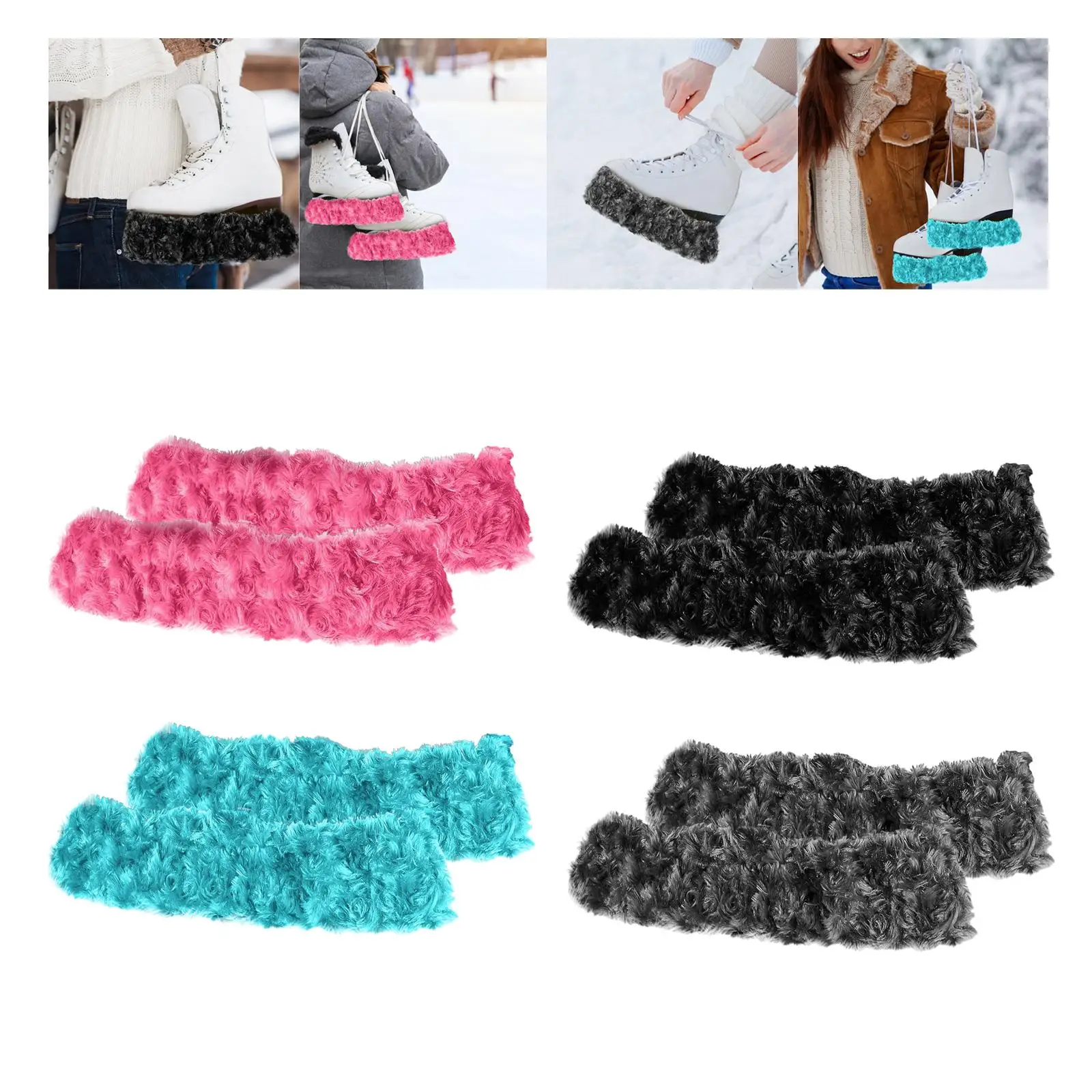 2x أغطية التزلج على الجليد أغطية التزلج حماية المحمولة حامي التزلج على الجليد الحرس للممارسة الرياضية #4