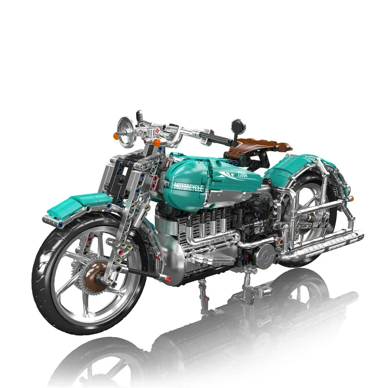 MOULD KING American Style Cruiser Motorcycle Building Blocks 23004 Model 1971PCS Construction Toy for Adults