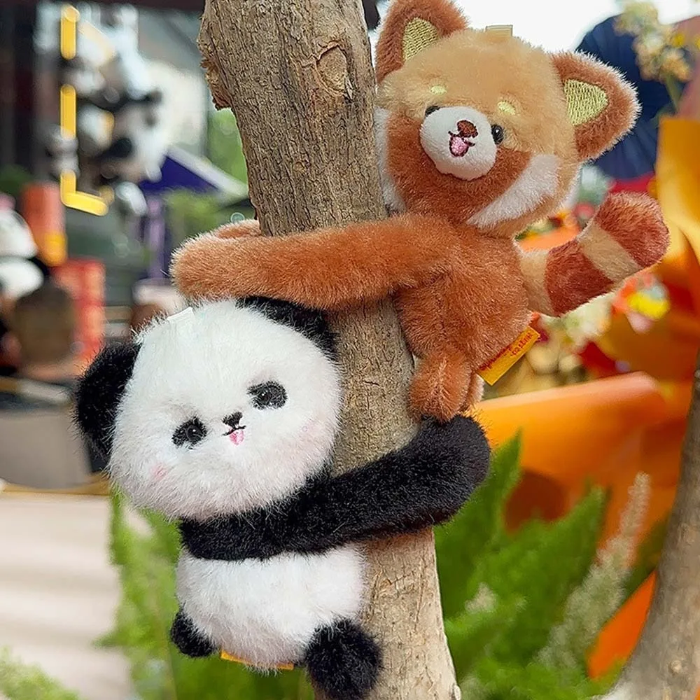 

2pcs Kawaii Hug Animal Key Buckle Magnetic Funny Cartoon Couple Pendants Crocodile Rabbit Plush Friendship Key Ring