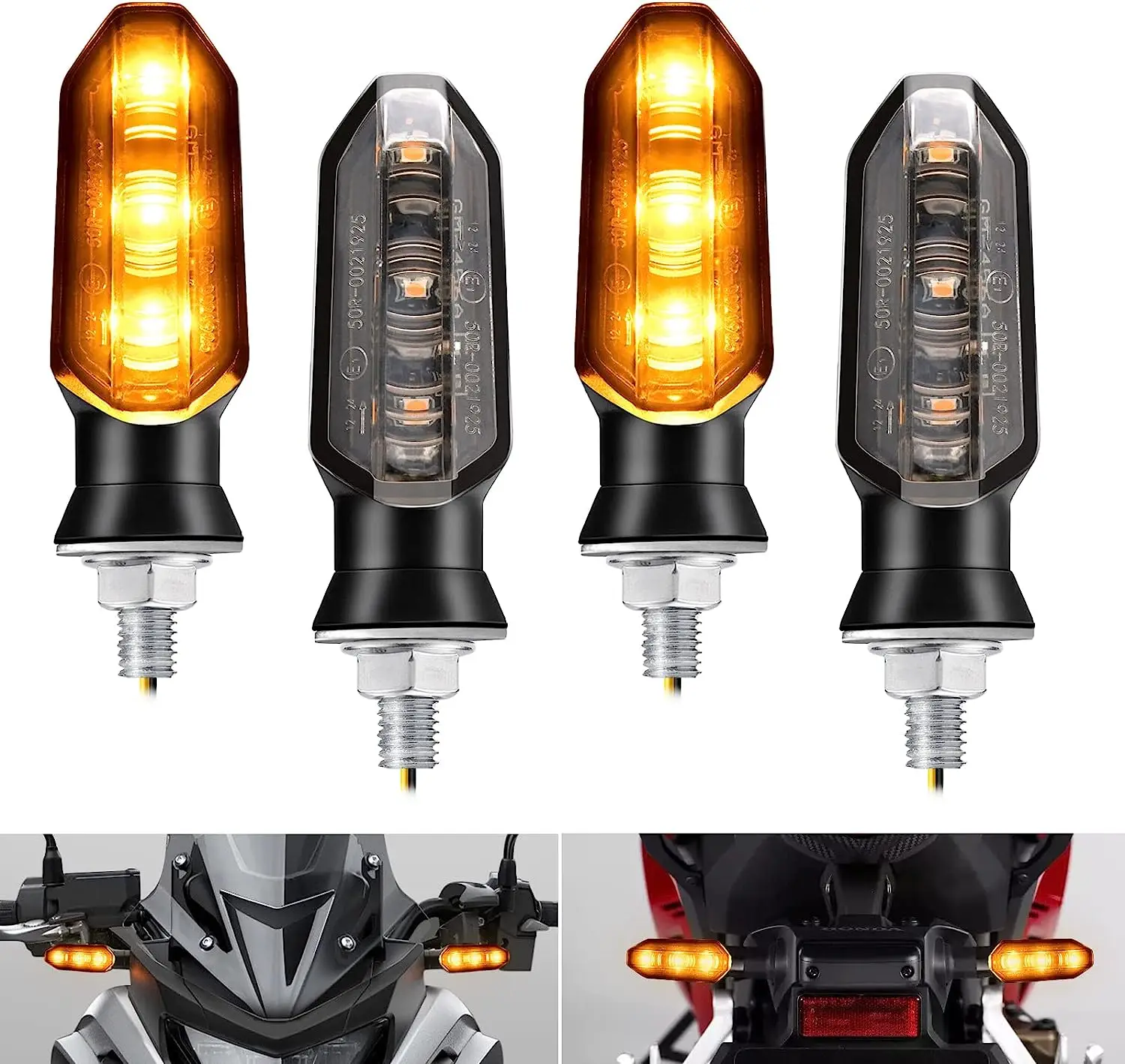 Mini clignotants LED pour moto, clignotant ambre, clignotant, lampe, indicateur de moto, accessoires de lampe, 12V, 8mm