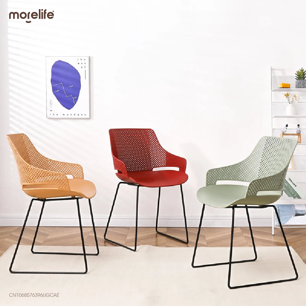 Modern Minimalist Dining Chair Wooden Leg Plastic Luxury Soft Chair Ergonomic, Toilet Chair Restaurant Coffee Shop Furniture